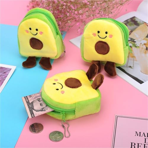 Avocado Fruit School Bag Shape Coin Purse Lipstick Bag Data Cable Bag Coin Bag4