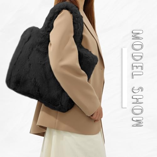 Bolso tote de invierno de piel sintética para mujer miniatura 6