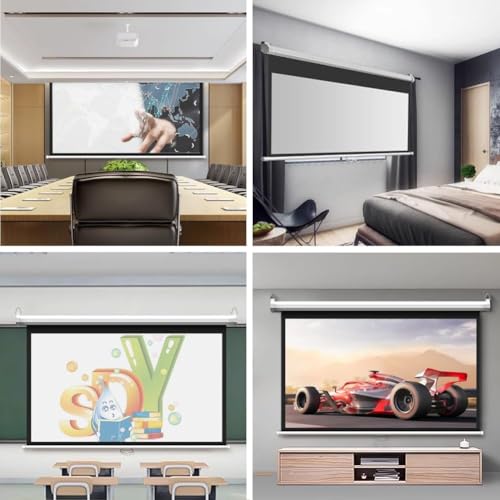 Pantalla para proyector portátil 72'' 16:9 retráctil miniatura 4