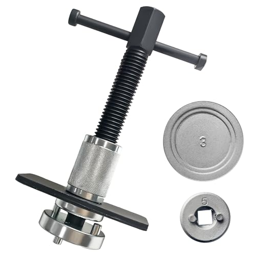 ATPEAM 5 Pièces Repousse Piston de Frein Arrière, Outil Universel de Réinitialisation Piston pour Changement de Disques et Plaquettes de Frein