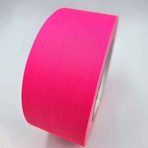 ACIT Neon-Gewebeband, 50 mm x 25 m, verstärktes Leinwandband, Duct Tape, Gaffer, fluoreszierendes amerikanisches Abdeckband, Reparaturen, Befestigung und Verpackung mit hoher Dichtigkeit (Rosa)