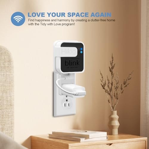 Blink Sync Module 2 Outlet Mount Bracket, Blink Sync Module Bracket Security for Blink Outdoor Camera, Indoor Camera, Doorbell Camera - No Messy Wires, Outlet Wall Mount with Short Cables - 1 Pack