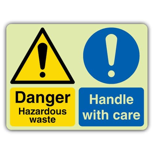 Panneau danger hazardous waste phosphorescent pour sécuriser vos ateliers et zones de stockage