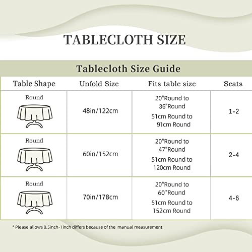 Celtic Green Theme Round Tablecloth, 70 In, Waterproof Fabric, Durable Reusable Table Clothes, Wipeable Spill Proof For Kitchen Dining Holiday Family Outdoor, Teal Pastel Yellow Charcoal Grey #TOP6