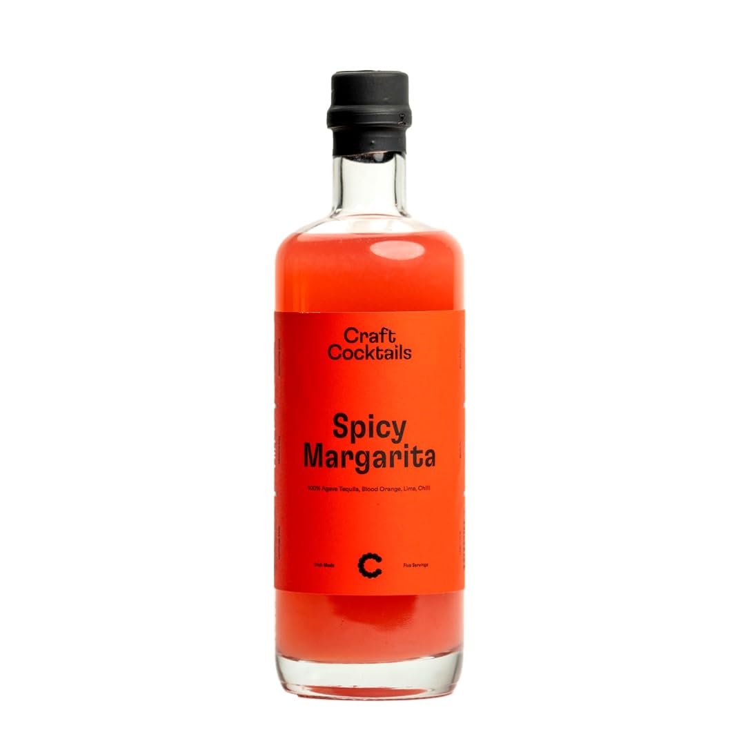 Craft Cocktails Spicy Margarita 500ml | Ready to Serve Premium Pre-Mixed Cocktail | 14.9% ABV | Irish Made