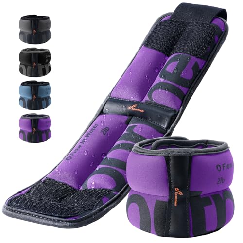 Poids pour poignet et cheville lestés Sportneer violet gris 1,8kg