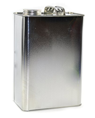 Image of EISCO 1 Gallon F-Style Reusable Metal Can with 1-3 /4 inch Delta Opening and Screw On Cap - Secure Storage and Easy Pouring