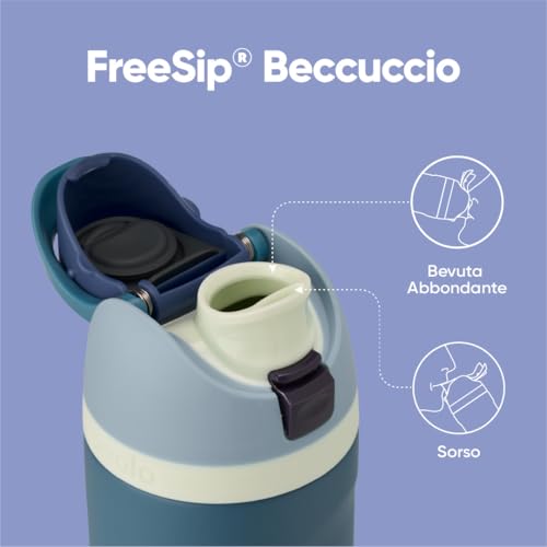 Owala FreeSip Borraccia Termica Acciaio Inox con Cannuccia, 710 ml – Bottiglia Termica Isolata per Sport e Viaggio, Senza Perdite, Senza BPA, Denim - Image 2