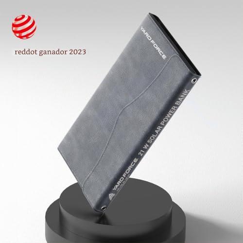 Cargador solar Yard Force de 21W para acampada, batería de 13000 mAh para MacBook y Android 2