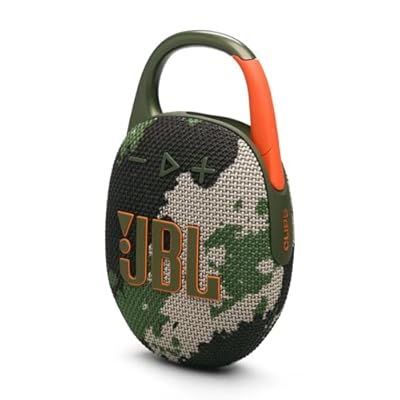 JBL Clip 5  Altavoz inalámbrico portátil con Bluetooth  resistente al agua y al polvo IP67  hasta 12h de reproducción y más con Playtime Boost activado  camuflaje