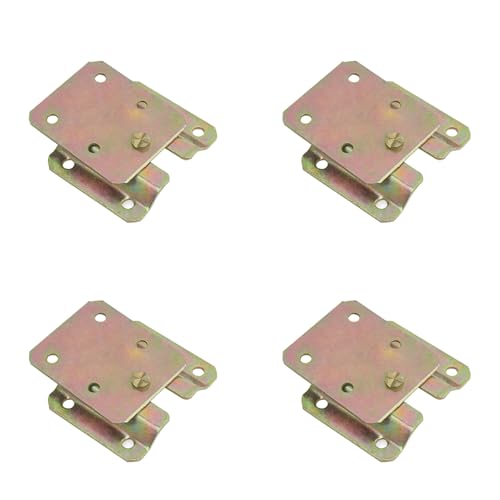 Image of TopHomer 4 Pairs Flush Mount Bracket Iron Heavy Duty Photo Frame Hook Picture Hanger Hanging Buckle Furniture Connector for Art Gallery Wall Mount Hardware, Colour-Coated