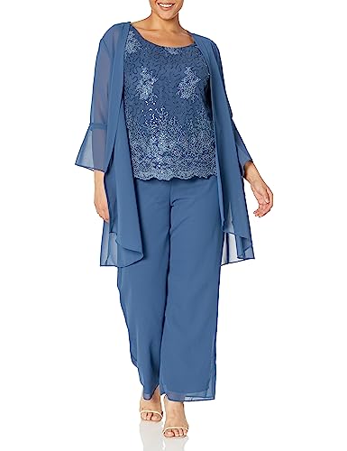 Le Bos womens Missy Size Embellished Shell and Jacket With Matching Pant