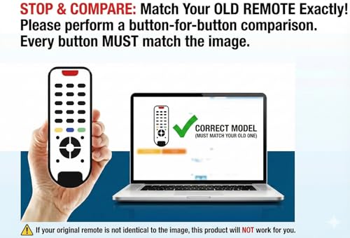 Image of SV LT-65NQ7165C Remote Control Compatible with JVC 165 cm (65 inches) AI Vision Series QLED Google TV LT-65NQ7165C (Black) (Please Match The Image with Your Old Remote)