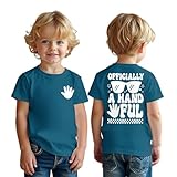 5.Geburtstag Tshirt Junge Geburtstagsshirt Officially A Hand FUL Drucken T-Shirt Sommer Rundhals Shirts Fünfter Jahre Jungen Shirt Kinder Kurzarm Tops Ankündigung Outfits(5 Jahre,Dunkelblau)