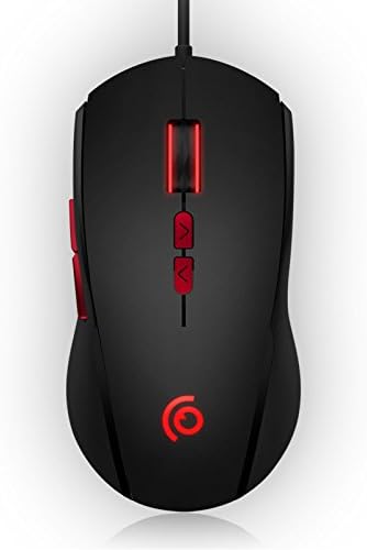 Cidoo MX202S Wired Gaming Mouse [Programmable][RGB Backlight][5000 DPI][Metal Base] Ergonomic Game USB Computer Mice Gamer Laptop PC Mouse, 7 Buttons for Windows 7/8/10/XP Vista Linux, Black
