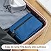 Elviros Travel Toiletry Bag for Women and Men,Lightweight Makeup Bag Hanging Dopp Kit with Shaving Compartment Cosmetic Organizer Small Tool Bag Travel Essentials,Gifts for Men(Navy Blue)