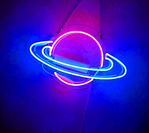Queen Sense 14 Saturn is The Planet Neon Sign Acrylic Handmade Man Cave Beer Pub Bar Wall Decor Lamp Light WB120
