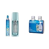 SodaStream Fizzi Sparkling Water Maker, Icy Blue & FBA_1748210010 Carbonation bottle.5-Liter, White