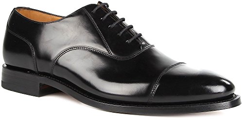 Loake Men's 200B Capped Oxford Lace-Up Polished Leather Shoes (9.5 UK, Black)