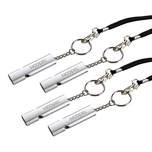 Noopel Emergency Whistles Lifeguard Safety Whistle with Lanyard and Keychain for Outdoor Camping Hiking Boating Backpacking Fishing Kayak Kids Rescue Signaling Loud Survival Whistle