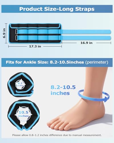 Image of Fragraim Adjustable Ankle Weights 1-3 /4 /5 /6 /8 /10 /12 /15 /20 LBS Pair with Removable Weight for Jogging, Gymnastics, Aerobics, Physical Therapy