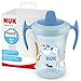 NUK Trainer Cup Trinklernbecher | auslaufsicherer Becher mit weichem Trinkschnabel & ergonomischen Griffen | 6+ Monate | 230 ml | BPA-frei | blaues Zebra