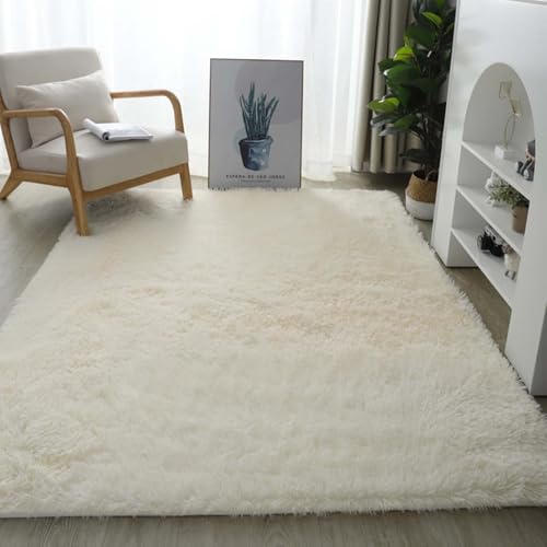 Tapis moelleux de haute qualité blanc cassé 100x280 cm pour maison - 2