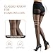 G&Y Women's Backseam Sheer Tights - 20D Control Top Pantyhose with Reinforced Toes (Black,S)