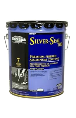 APOC 208 Silver Guard-F Fibered Aluminum Roof Coating, 5 Gallons, Provides a Bright & Long-Lasting Finish to Reflect Sun's Heat & Lower Cooling Costs