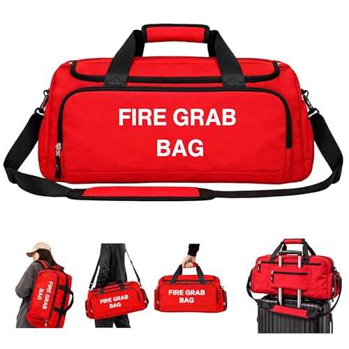 Fire Grab Bag Premium Durable Holdall with Multi Storage Sections Multiple Carry Options (Holdall Shoulder or Backpack) & Separate Wet/Dry Storage Compartment