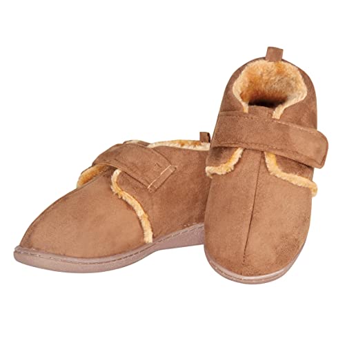 DPI Diabetic Comfort Slippers, Adjustable House Shoes, Tan, Ladies XL