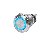 SupplyMount 4161 - Aftermarket Replacement Blue Sea SS Push Button Switch - Off-On - Blue - 10a Compatible with Blue Sea Systems