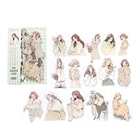 Amazon.co.jp: Alideco 60枚 シール フレークシール コラージュ 素材