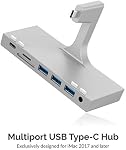 SABRENT iMac USB C Hub, USB Adaptateur avec adaptateur d'alimentation, 4K HDMI, 3.2x1 Port + 3 USB 3.2, SD Micro SD Lecteur de cartes, 3.5mm Jack, station d'accueil conçue pour iMac (2017 & UP) (HB-SIMC)
