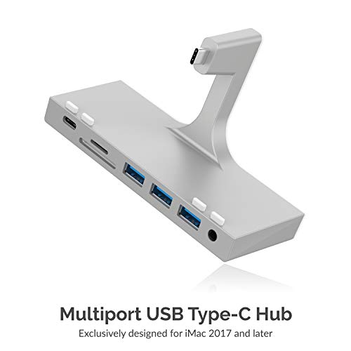 SABRENT Multi Port iMac Hub with Front Access USB Ports, SD/Micro SD Card Reader, 3.5mm Headphone Jack and Rear HDMI 2.0 Output (iMac 2017 to 2020) (HB-SIMC) - image 2