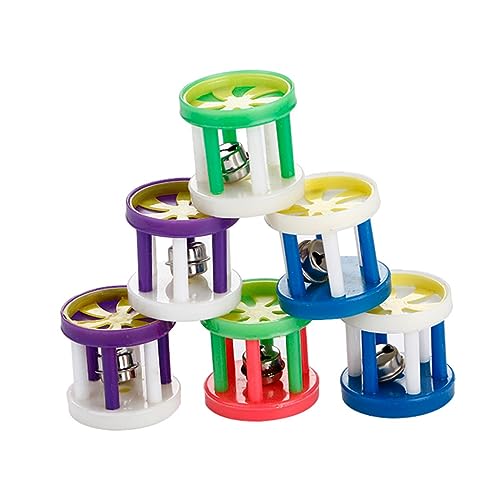 Didiseaon 10pcs Cat Toys Bell Ball Ringing Roller Toy for Kitten Pet Supplies Random Color