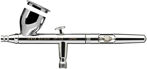 Miniatura 2 de Iwata Medea Eclipse HP-CS Gravity Feed - Aerógrafo de doble acción + herramienta de reparación de limpieza en aerosol de 3 piezas