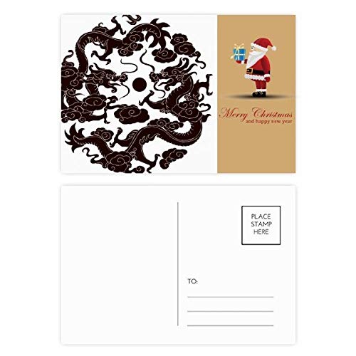 Cartes postales dragon chinois et perle de Noël lot de 20 idées cadeaux originales de fin d'année
