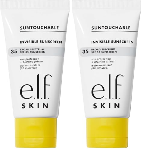 Image of e.l.f. SKIN Suntouchable Invisible SPF 35, Lightweight, Gel-based Sunscreen For A Smooth Complexion, Doubles As A Makeup Primer, Vegan & Cruelty-Free, Packaging May Vary (Pack of 2)