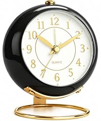 Azxb Analog Alarm Clock, Retro Small Desk Clock with Night Light, Backlight Cute Simple Design photo Azxb Analog Alarm Clock, Retro Small Desk Clock with Night Light, Backlight Cute Simple Design