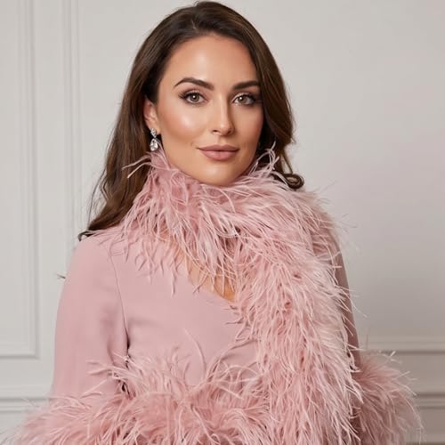Bufanda de avestruces para vestidos de baile y disfraz de diseño 6