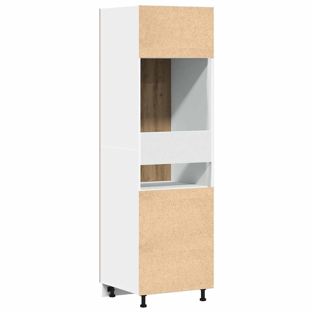 Willood Mueble frigorífico Madera ingeniería Roble Artisan 60x57x207 cm