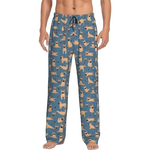 Vosery Mens Pajama Pants Bottoms With Pockets- French Bulldog Yoga Soft Men Lounge Pants, Comfy Mens Pj Pants4