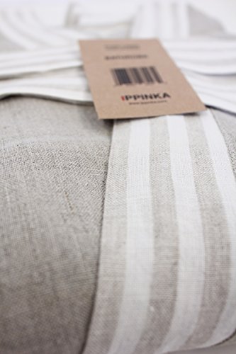 IPPINKA Pure Linen Bathrobe, Moisture Wicking & Lightweight, Natural Grey4