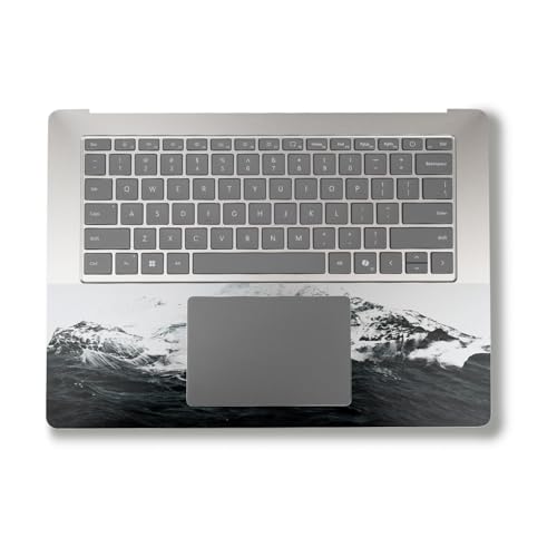 Image of Laptop Skin Compatible with Surface Laptop 7 15 inch (2024) - Mountain Waves - Premium 3M Vinyl Protective Wrap Decal Cover - Easy to Apply | Crafted in The USA by MightySkins