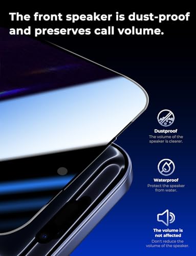 Image of MAGIC JOHN Privacy for iPhone 17 Pro Screen Protector, Easy Install 2 Pack