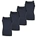 Produktbild Götzburg Herren Unterhemden ohne Arm, 4 Stück, Achselhemd, Feinripp, Geringelt, Navy (4, 6 / (L))