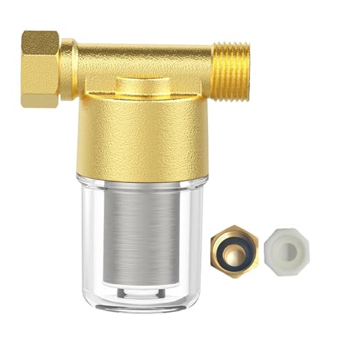 Comparison: Best Inline Water Filter For Well Water 9 FA20 Brass Sediment Filter, Reusable Sediment Water Filters, Traps Sand, Rust, 40 Micron, BPA Free