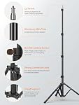 AOCHUAN 1.7M Tripode caméra complet pour Smartphones Caméra Gimbal Stabilizers w/ 0.44m ~1.7m Support d'éclairage en alliage d'aluminium(T20)
