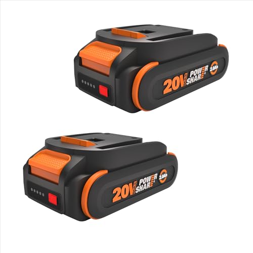 WORX 20V 2.0Ah PowerShare Battery (2 pcs) - Compatible Tools WA3669.2 by WORX - Used condition - US$48.76